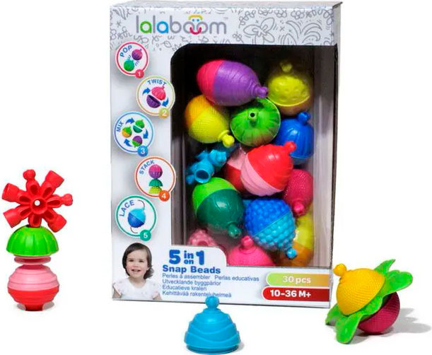 Развивающая игрушка lalaboom 5 в 1 30 предметов