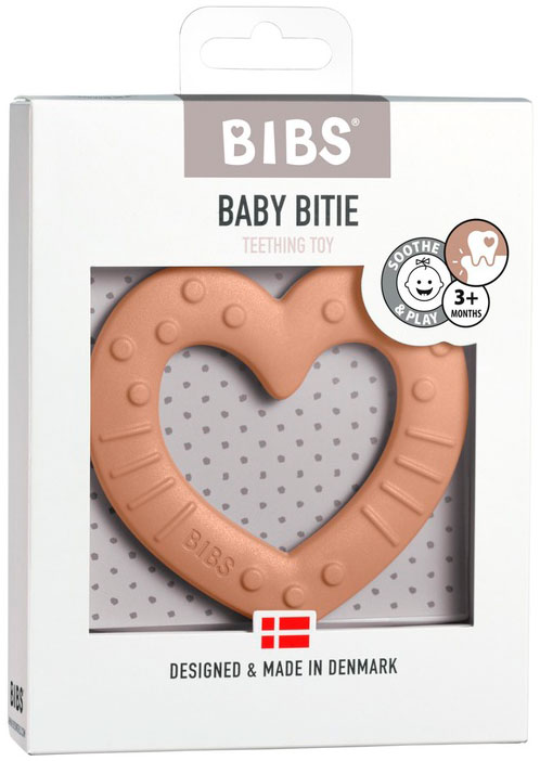 Прорезыватель Bibs Baby Bitie Heart Peach