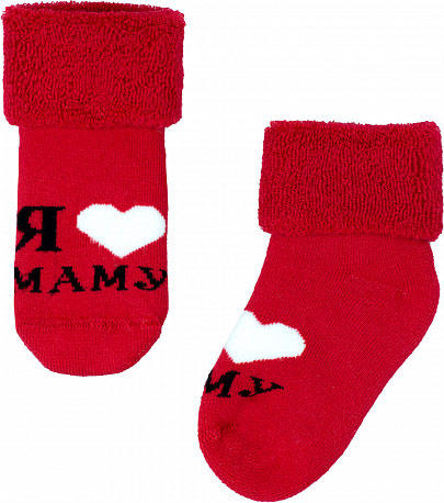 Носки детские, размер 9-10, красные, арт. Д-111-01