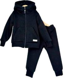 Комплект детский Baby boom, р. 92, куртка на молнии, брюки, цвет чёрный