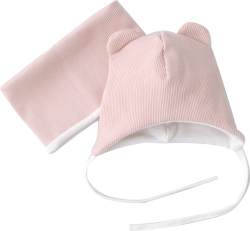 Комплект 2 предмета Орсетто KiDi kids, шапка, снуд, от 3 до 6 месяцев, розовая пудра