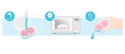 Пустышка Philips Avent Ultra Soft Hello с футляром для хранения и стерилизации 0-6 месяцев