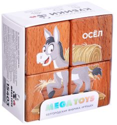 Набор кубиков обучающий Mega Toys Домашние животные