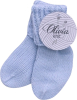 Носочки бесшовные Olivia knits Меринос голубой 8 см