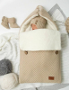 Шапочка детская Amarobaby Pure Love Wool вязаная, р. 42-44, утепленная, бежевая