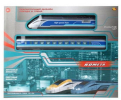 Железная дорога Комета Железнодорожный экспресс 101 см, голубой поезд,  со световыми и звуковыми эффектами