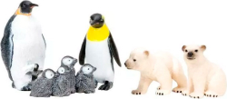 Фигурки игрушки серии Мир морских животных Пингвины и белые медведи Masai Mara, набор из 5 фигурок животных
