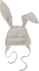 Шапочка-котелок Little Star Зайка с завязками, кашкорсе, крем 36-38 см