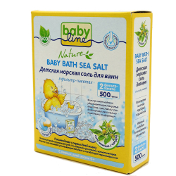 Детская морская соль для ванн с чередой Babyline 500 г