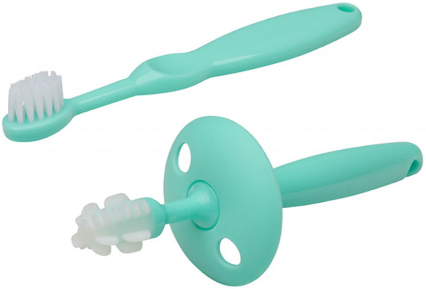 Набор Roxy Kids зубная щётка и щётка-массажер для малышей цвет зелёный